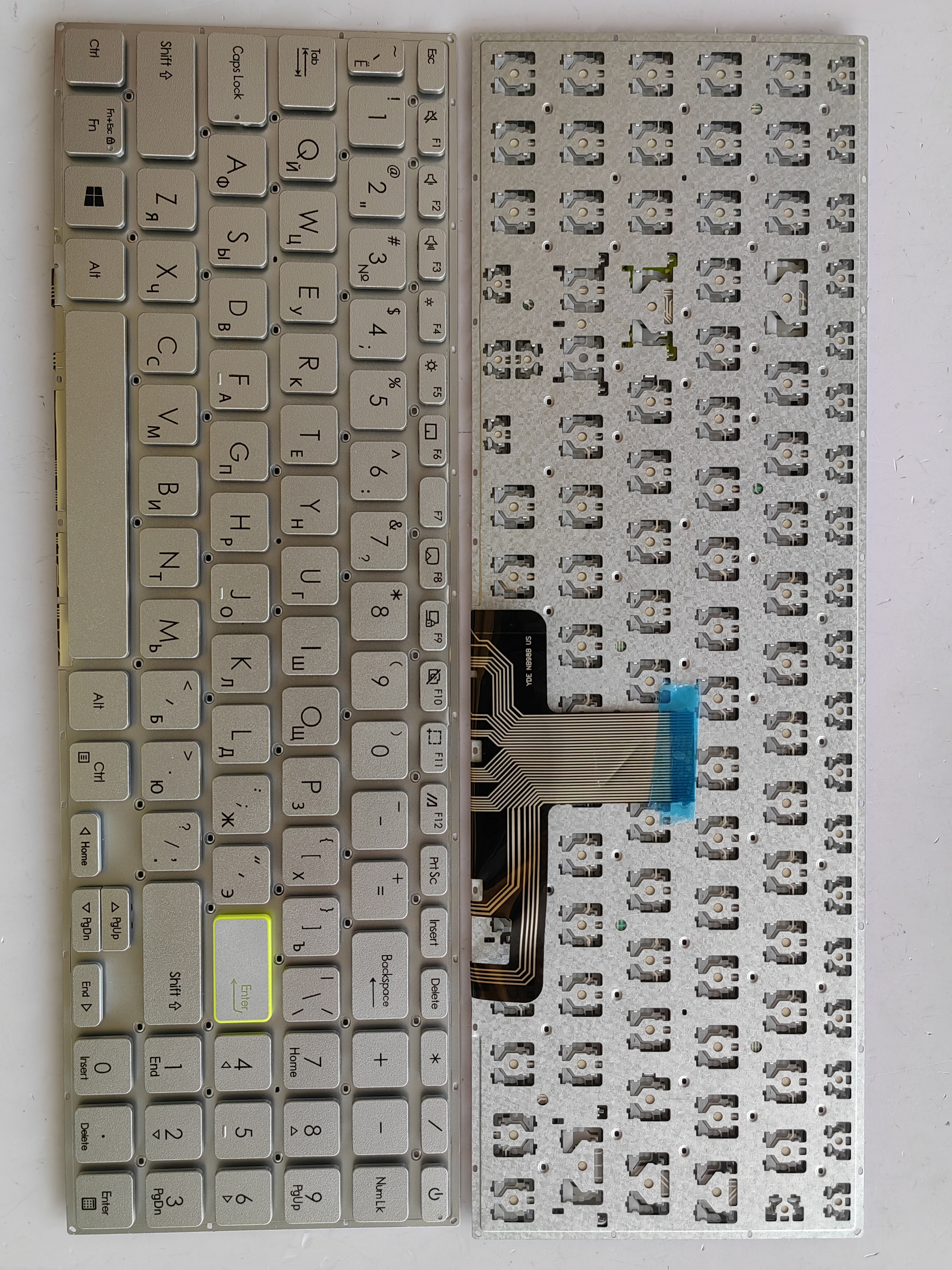 Picture of New Replacement Laptop Keyboard For ASUS X521/E510/L510/S533/M5600L/S5600F SILVER (OEM) RU Layout
